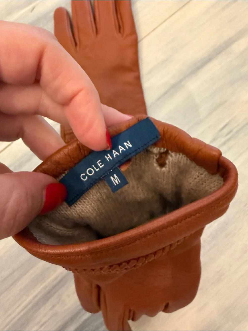 Cole Haan Leather Gloves Tech Touch Women’s Medium